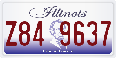 IL license plate Z849637