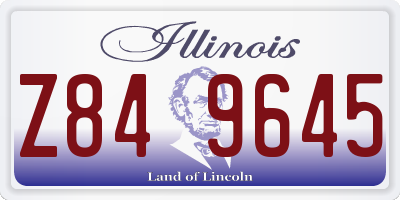 IL license plate Z849645