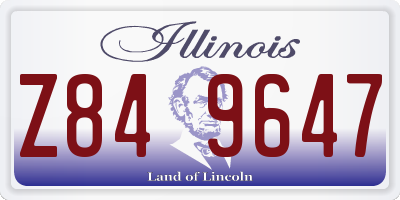 IL license plate Z849647