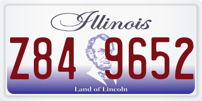 IL license plate Z849652