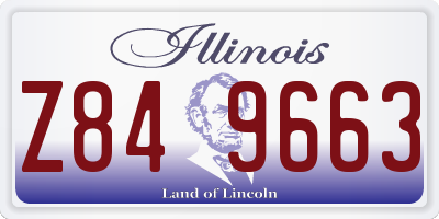 IL license plate Z849663