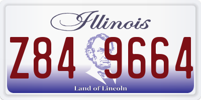IL license plate Z849664
