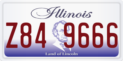 IL license plate Z849666