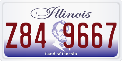 IL license plate Z849667