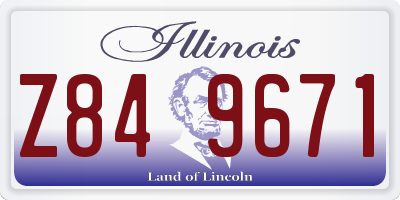 IL license plate Z849671