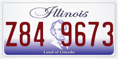 IL license plate Z849673