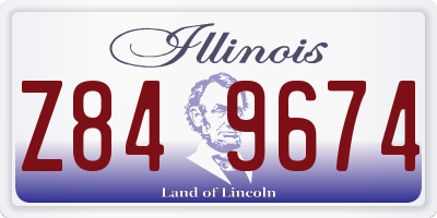IL license plate Z849674