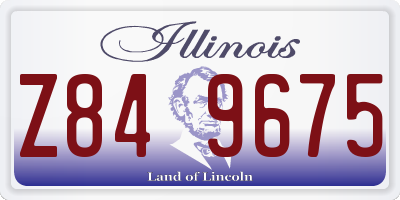 IL license plate Z849675