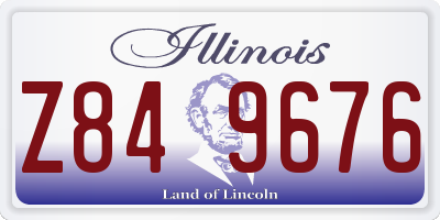 IL license plate Z849676