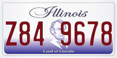 IL license plate Z849678