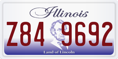 IL license plate Z849692