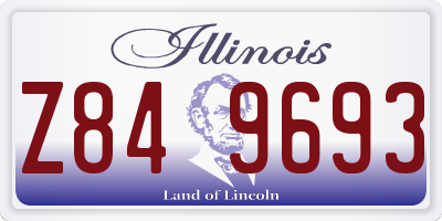 IL license plate Z849693