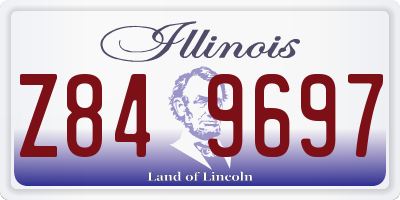 IL license plate Z849697