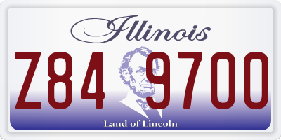 IL license plate Z849700