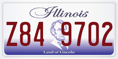 IL license plate Z849702