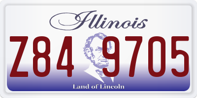 IL license plate Z849705