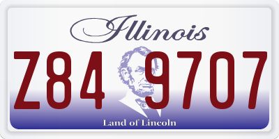 IL license plate Z849707