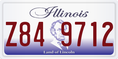 IL license plate Z849712