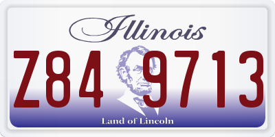 IL license plate Z849713