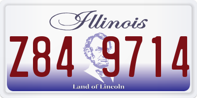 IL license plate Z849714