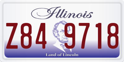 IL license plate Z849718