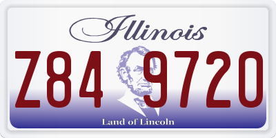 IL license plate Z849720
