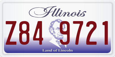 IL license plate Z849721