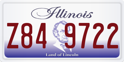 IL license plate Z849722