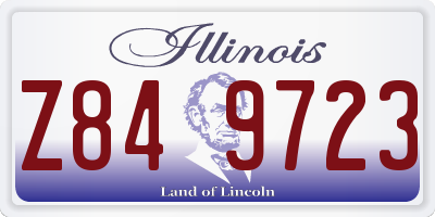 IL license plate Z849723