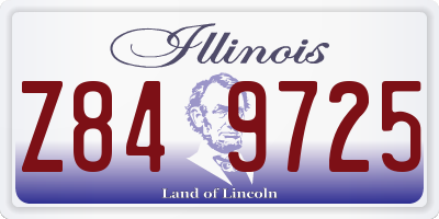 IL license plate Z849725
