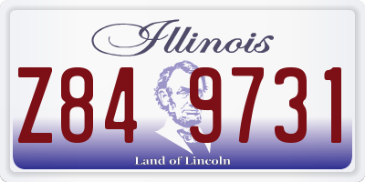 IL license plate Z849731