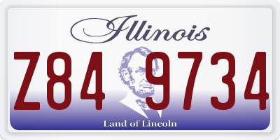 IL license plate Z849734