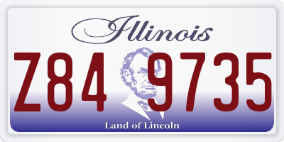 IL license plate Z849735