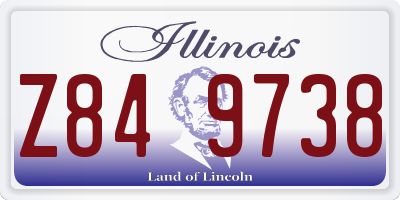 IL license plate Z849738