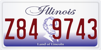 IL license plate Z849743