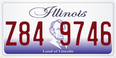 IL license plate Z849746