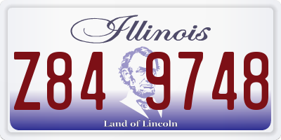 IL license plate Z849748