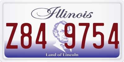 IL license plate Z849754