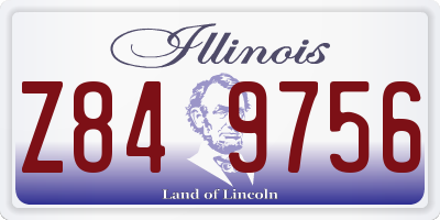 IL license plate Z849756