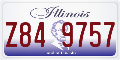IL license plate Z849757
