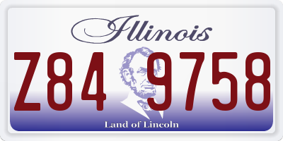 IL license plate Z849758