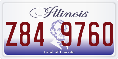 IL license plate Z849760