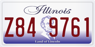 IL license plate Z849761