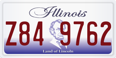 IL license plate Z849762
