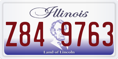 IL license plate Z849763