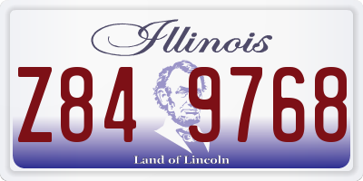IL license plate Z849768