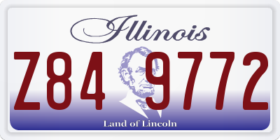 IL license plate Z849772