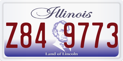 IL license plate Z849773