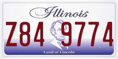 IL license plate Z849774