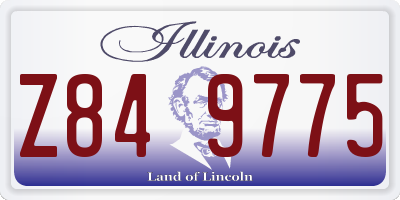IL license plate Z849775